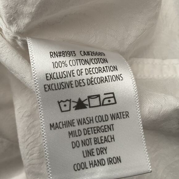 Robert Graham Shirt Mens 2XL White Brown Short Sleeve Button Flip Cuff - Picture 6 of 6